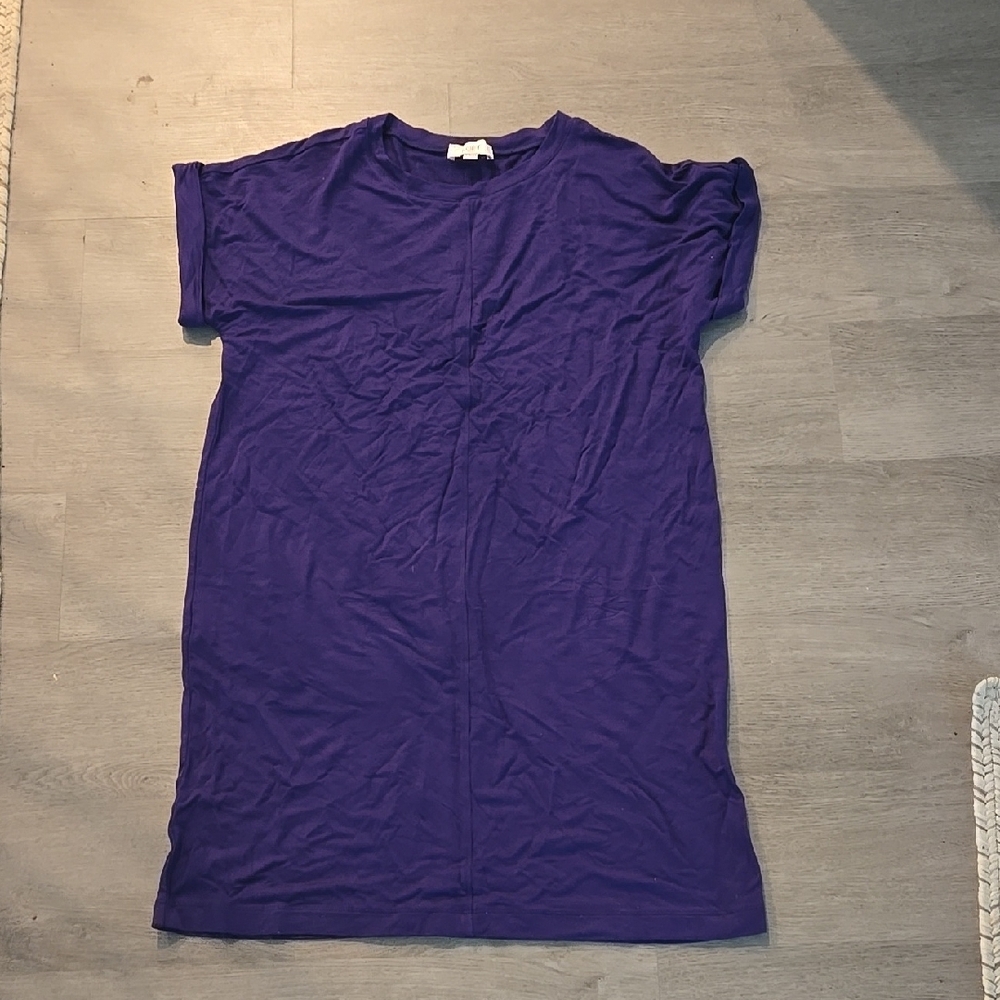 Loft Purple T-Shirt Dress